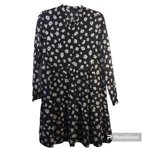 LC Waikiki Modest Daisy Print Button Front Long Sleeve Size L